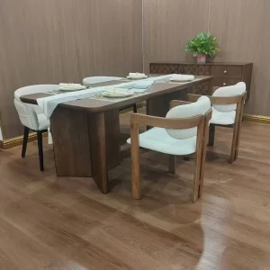 Luxury Hotel Dining Table Set European Style Commercial Walnut Dining Furniture Wooden Table for Restaurant Banquet