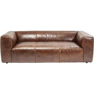 Luxury Hotel Grade Leather Sofa Modern Square Design Beaded Accent Wood Frame Sponge Filled Apartment & Workshop Use