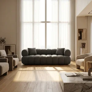 Luxury Hotel Lobby Sofa Modern Sectional Couch for Reception Area Comfortable Fabric Settee with Wooden Legs