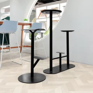 Luxury Industrial Style High Bar Table Outdoor Bar Set with Durable Metal Base