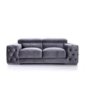 Luxury Italian Design Velvet Sofa Set Chesterfield Tufted Modern Sectional Fabric Sofa for Villa and Hotel