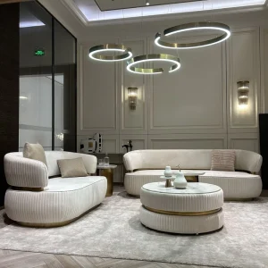 Luxury Italian Unique Designer 1 2 3 Seater Sofa Set High end Fabric Suite for Villa Living Room Furniture