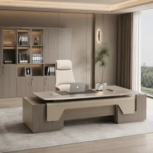 Luxury L-Shaped Executive Desk Modern CEO Office Table Large Workspace for Commercial Office Projects