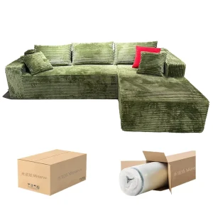 Luxury L Shaped Upholstered Cooling Living Room Sofas Factory Price for Apartment Mall Villa School Workshop