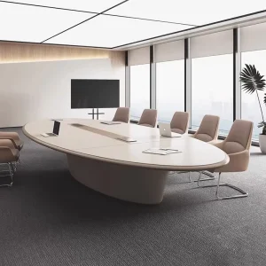 Luxury Large Conference Table Chair Set Simple Modern High End Oval Meeting Room for Meetings Negotiations