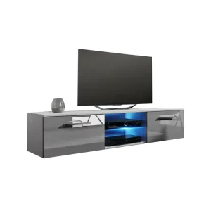 Luxury Large Wood Panel Storage TV Cabinet Wall Unit Modern Living Room TV Stand for Bedroom and Hotel Use