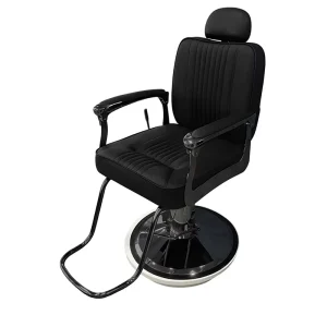 Luxury Leather Barber Chair with Rotatable Armrests for Hair Salon and Barber Shop Modern Minimalism Design
