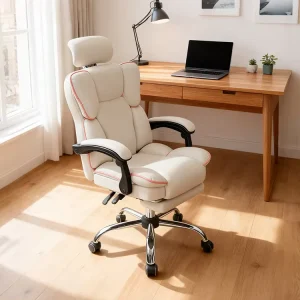 Luxury Leather Ergonomic Office Boss Chair with Recliner