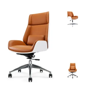 Luxury Leather Paint Color Back Panel Office Chair Rotatable Armless Lift Chair