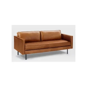 Luxury Leather Sofa Faux Bench Seating Couch Sofa With Arm for Restaurant Home Cafe Hotel Lobby Sofa