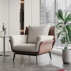 Luxury Leisure Single Sofa Wabi sabi Home Upholstery Armchair Lounge Hotel Living Room Furniture Accent Chair