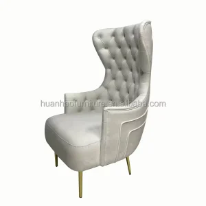 Luxury Living Room Chair Velvet Upholstery Leisure High Back Accent Chair for Home Hotel
