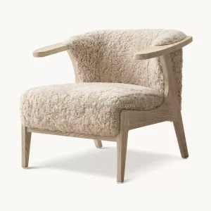 Luxury Living Room Furniture Set Darien Shearling Chair