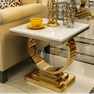 Luxury Living Room Furniture Sets Modern Center & Side Tables Metal Accent Tables for Elegant Living Room Decor