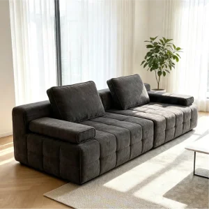 Luxury Lounge Sofa Modern Upholstered Furniture Compressed Vacuum Packed Sofa for Hotels Villas Apartment Living Rooms