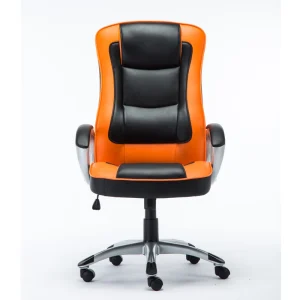 Luxury Mid Back Swivel Desk Chairs Lumbar Support Leather Office Visitor Arm Chairs With Padded Armrests
