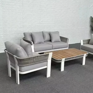Luxury Modern Aluminum Alloy Outdoor Sofa Set Waterproof Rust Proof for Hotels Villas Courtyards Halls Patios Backyards