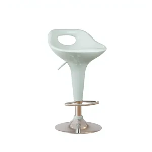 Luxury Modern Bar Stool with PU Leather Seat Chrome Base Steel Frame Swivel for Dining & Living Room