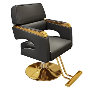 Luxury Modern Barber Chair with Durable Gold Hydraulic Pump for Beauty Hairdressing Hair Cutting
