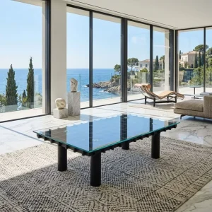 Luxury Modern Coffee Table Natural Solid Ash Wood Base 8mm Tempered Glass Top Sculptural Centerpiece Living Room Customizable