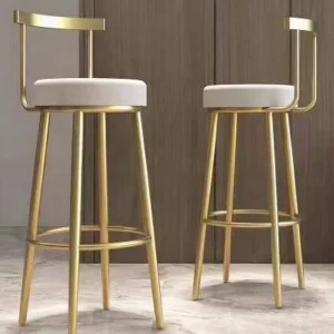Luxury Modern Contemporary Steady Velvet High Stool Bar Furniture for Home Bar Hotel Living Room Outdoor Dining Spaces