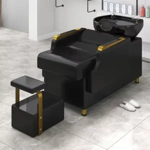 Luxury Modern Design Barber Shop Furniture Hair Salon Shampoo Chair with Lay Down Washing Basin for Beauty Salon
