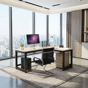 Luxury Modern Design Boss Office Furniture Set Manager Desk Table L Shaped White Executive Desk