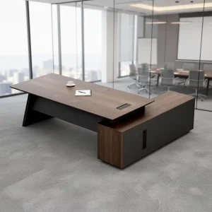 Luxury Modern Design Executive Office Desk Luxury Wooden L Shape Home Computer Boss Modern Desk Convertible Feature