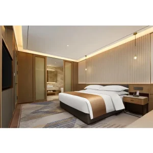 Luxury Modern Design Solid Wood Hotel Bedroom Furniture Set for Apartments and Villas Directly Supplied to Dubai Hotels
