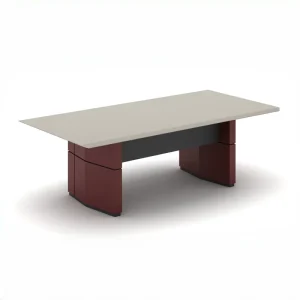 Luxury Modern Eco-Friendly Executive Meeting Table Textured Base Matte Surface Powder Coated MDF Construction for Office School