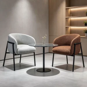 Luxury Modern European Comfortable Office Reception Single Seater Fabric Leisure Chairs for Home Office Living Room Hotel School