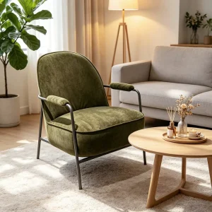 Luxury Modern European Ergonomic Super Comfortable Green Velvet Executive Sofa Chair for Home Office Living Room Hotel School