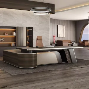 Luxury Modern Executive Desk with Cabinets High quality Wooden Workbench Modular Design of Office Furniture