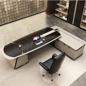 Luxury Modern Executive Office Desk CEO Manager Administrative Desk Premium Eco Friendly Durable Wood Office Furniture