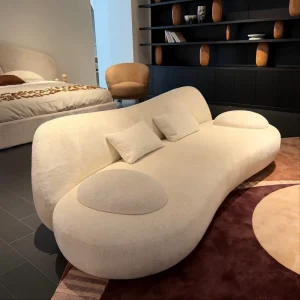 Luxury Modern Fabric Sofa Set for Villa and School Use Four Seat Sofa Bed Living Room Furniture