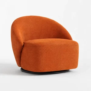Luxury Modern Fabric Swivel Accent Armchair Single Lounge Chair for Hotel Living Room