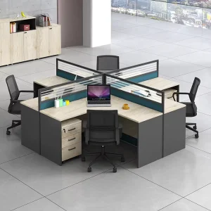 Luxury Modern Foldable Extendable Convertible Office Double 3 4 L Shape Games Home Computer Cubicle Modular Workstation Table