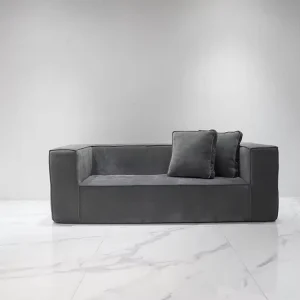 Luxury Modern Frameless Straight Fabric Sectional Sofa Set Modular Foldable for Apartment Mall Villa Hospital Use