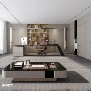 Luxury Modern Full Home Minimalist Design Bookshelf Living Room Bedroom Wooden Panel Fabric Grain Doors Customizable School