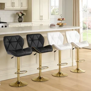 Luxury Modern Gold Base Metal Bar Stools
