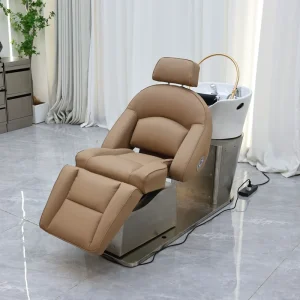 Luxury Modern Hair Salon Furniture Wash Chair Electric Reclining Adjustable Salon Shampoo Chair Beauty Salons Shampoo Chairs