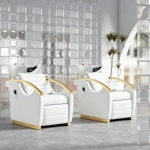 Luxury Modern Hair Washing Station Reclining Barbershop Backwash Shampoo Bowl Beauty Equipment Electric Salon Shampoo Chair