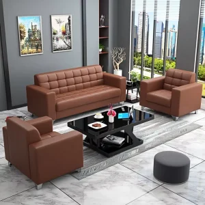 Luxury Modern High Quality Black Executive Office Home Office Guest Work Hotel School Wood Frame Modular Sectional Sofa Set