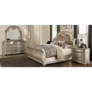 Luxury Modern Hotel Bedroom Furniture Set American Style Bedroom Set 4 Pcs Panel Bedroom Sets