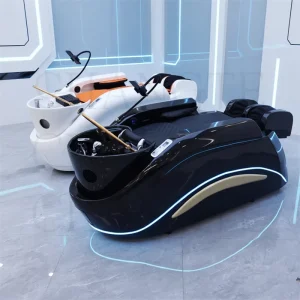 Luxury Modern Hotel Full Body Massage Shampoo Bed Chair PU Leather Intelligent Electric Adjustable Head Water Therapy Bathroom
