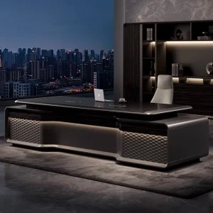 Luxury Modern L Shaped Executive Office Desk MDF Material Modular Design Minimalist Style