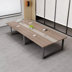 Luxury Modern Large Metal Legs Wooden Conference Table Office Furniture Round Stone Conference Meeting Table
