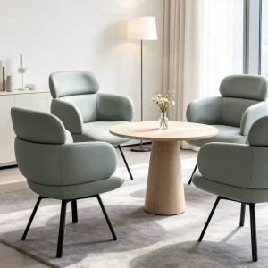 Luxury Modern Leather Design Visitor Chair Office Waiting Rooms Leisure Comfortable Cushion Office Reception Chair