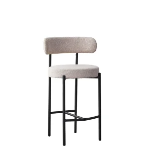 Luxury Modern Leather High Bar Stools with Metal Frame Comfortable Steady and Customized Color for Home Bar and Restaurant Use