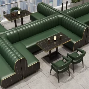 Luxury Modern Leather Sofa Bar Counter Table Customized Nightclub Furniture for KTV Bar Hotel Restaurant Outdoor Dining Use
